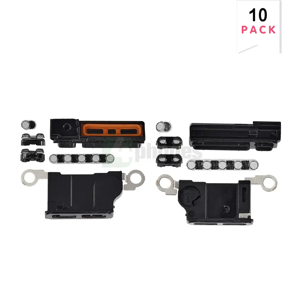 For Apple iPhone 16 Pro Max Loudspeaker And Microphone Mesh Set Black Titanium Compatible (10-Pack)