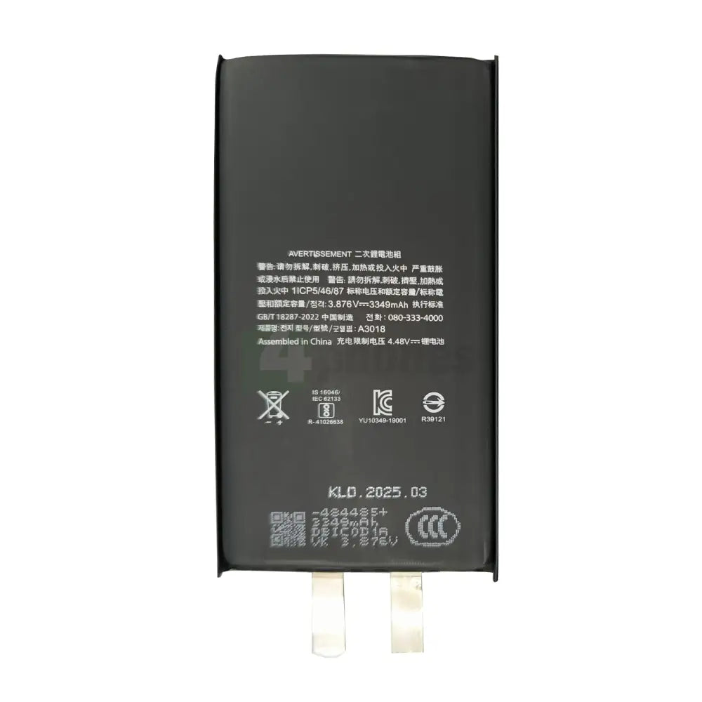 For iPhone 15 Battery (Spot Welding Required) 3349mAh No BMS / IC