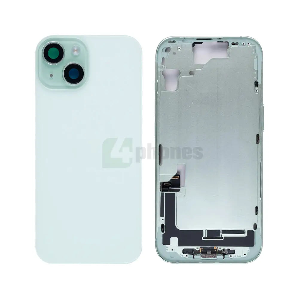 For iPhone 15 Complete Housing Incl. All Small Parts And Back Camera Green