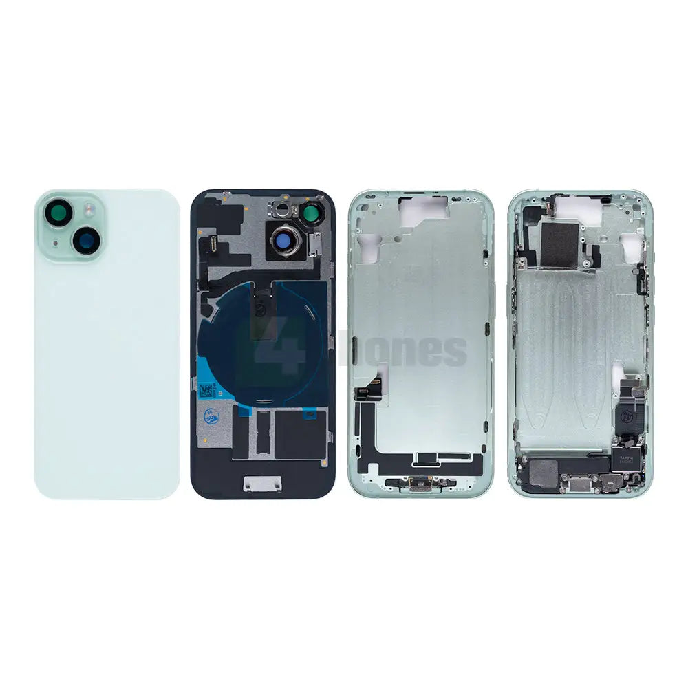 For iPhone 15 Complete Housing Incl. All Small Parts And Back Camera Green