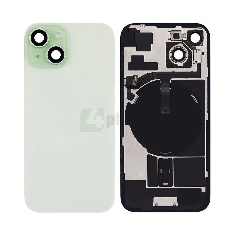 For iPhone 15 Extra Glass With Enlarged Camera Frame Green Compatible