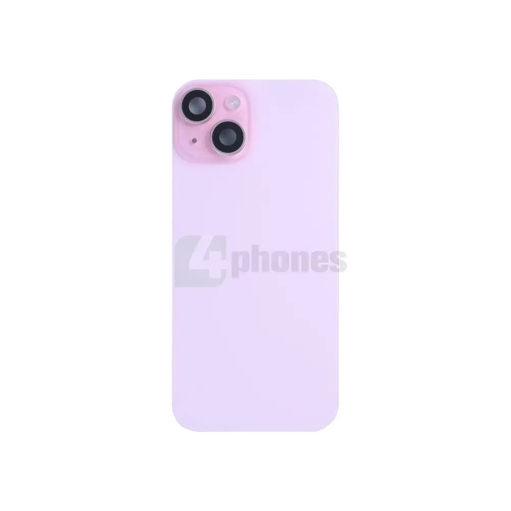 For iPhone 15 Extra Glass With NFC, Enlarged Camera Frame Pink