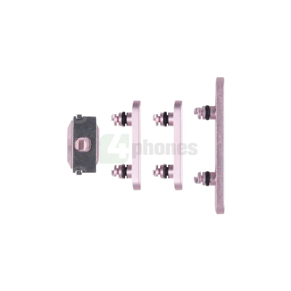 For iPhone 15, 15 Plus Side Button Set (4 Pcs) Pink