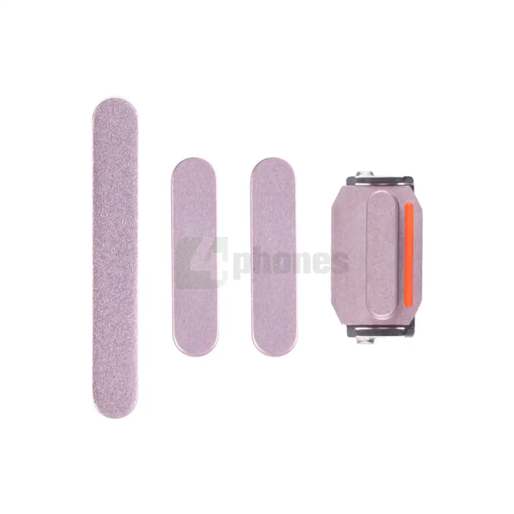 For iPhone 15, 15 Plus Side Button Set (4 Pcs) Pink
