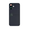For iPhone 16 Extra Glass Without NFC, Enlarged Camera Frame Black