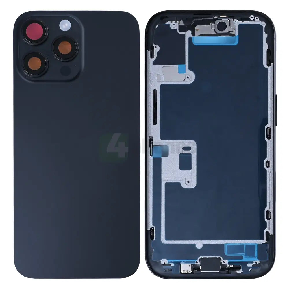 For iPhone 16 Pro Complete Housing Incl. All Small Parts Without Battery And Back Camera Black Titanium