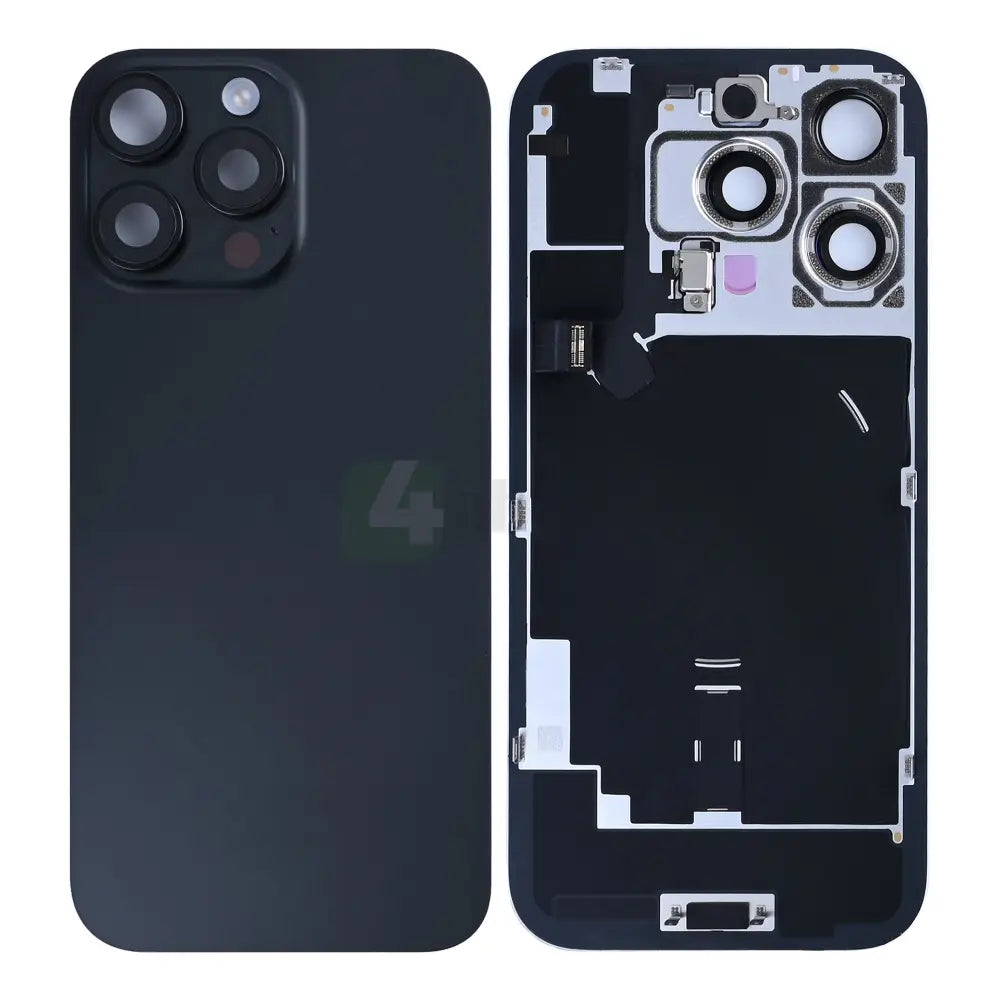 For iPhone 16 Pro Extra Glass With NFC, Enlarged Camera Frame Black Titanium Pulled