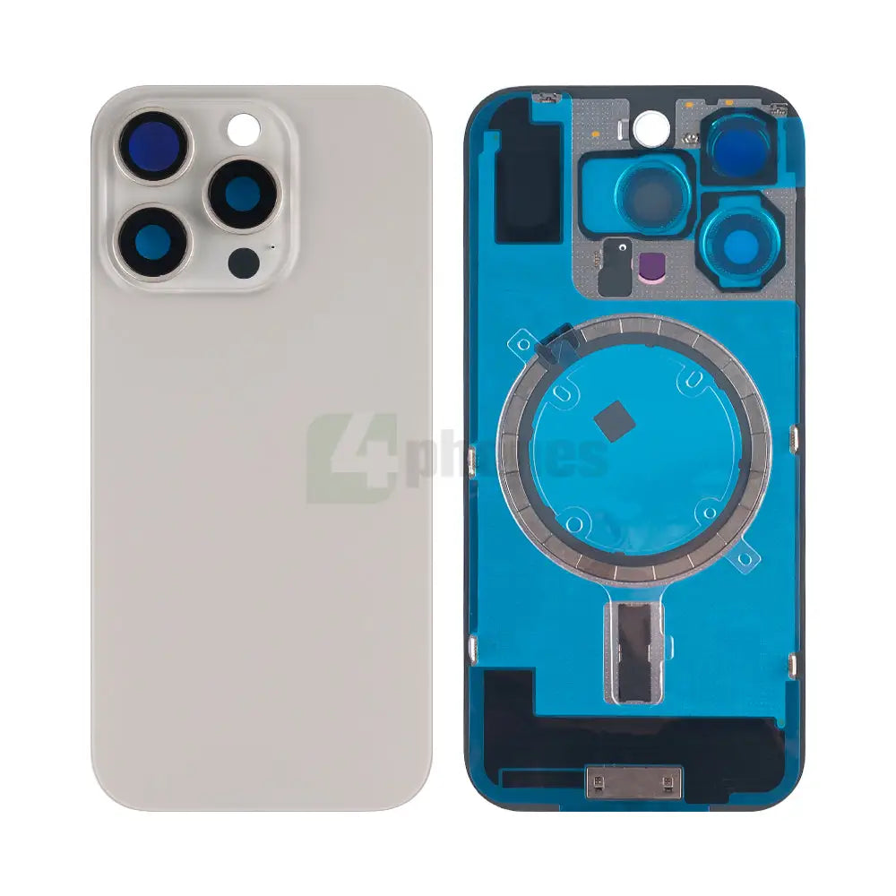 For iPhone 16 Pro Extra Glass Without NFC, Enlarged Camera Frame Natural Titanium
