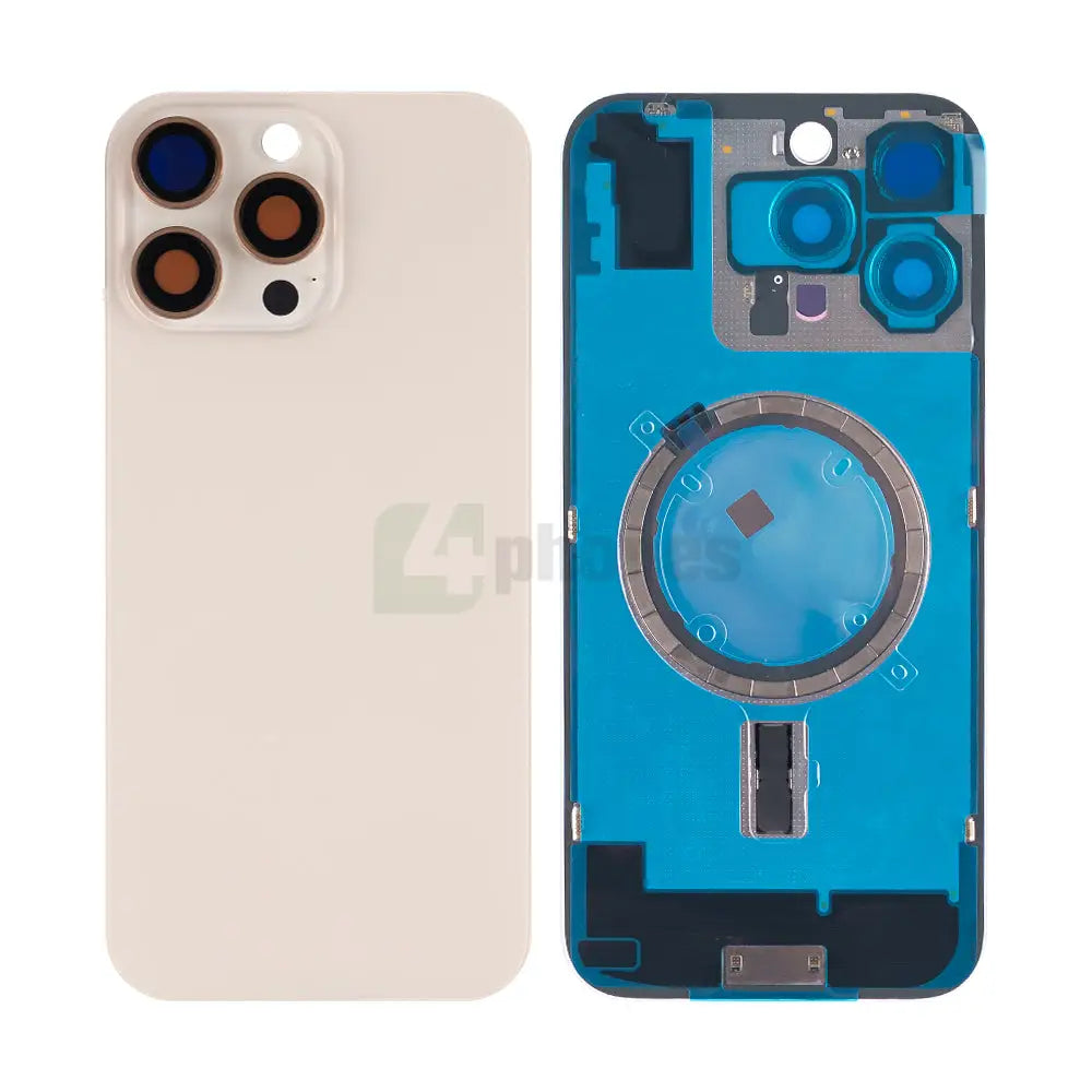 For iPhone 16 Pro Max Extra Glass Without NFC, Enlarged Camera Frame Desert Titanium