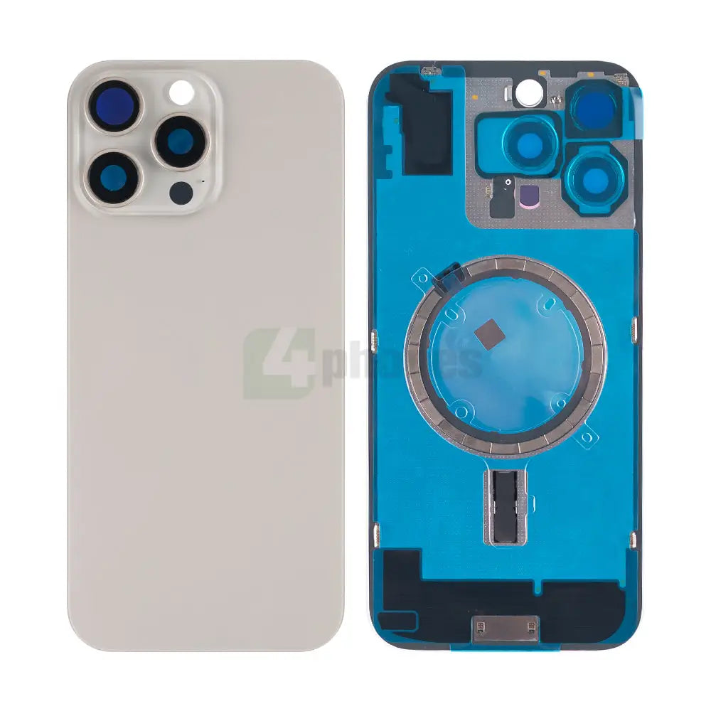 For iPhone 16 Pro Max Extra Glass Without NFC, Enlarged Camera Frame Natural Titanium