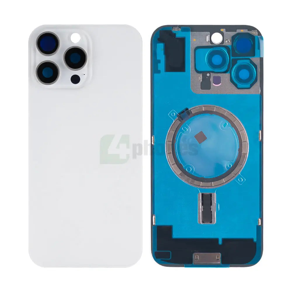 For iPhone 16 Pro Max Extra Glass Enlarged Camera Frame White Titanium