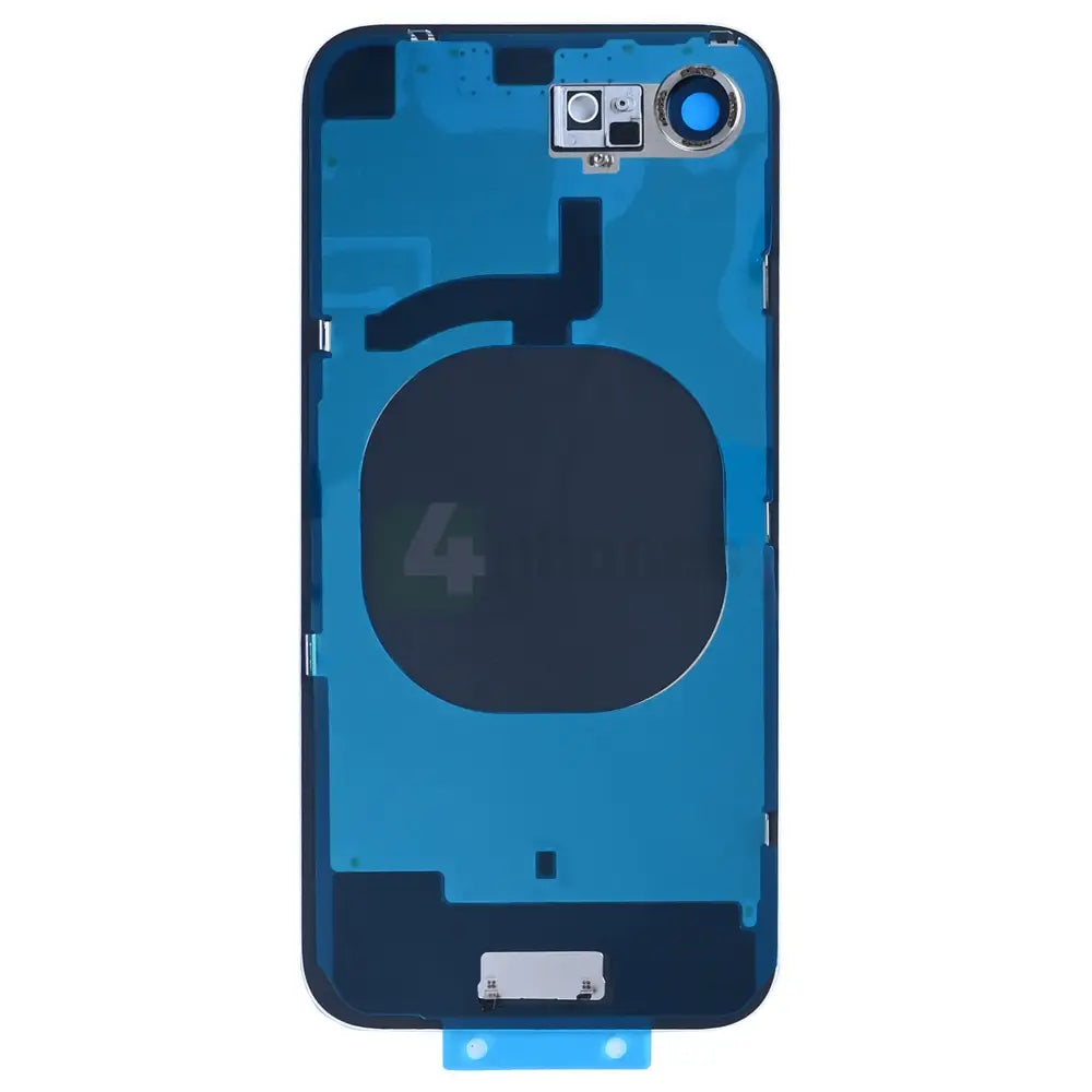 For iPhone 16e Extra Glass Without NFC, Enlarged Camera Frame White