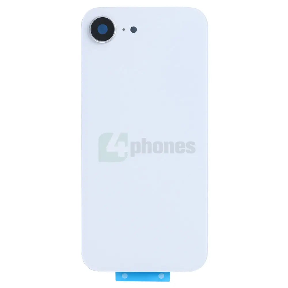 For iPhone 16e Extra Glass Without NFC, Enlarged Camera Frame White