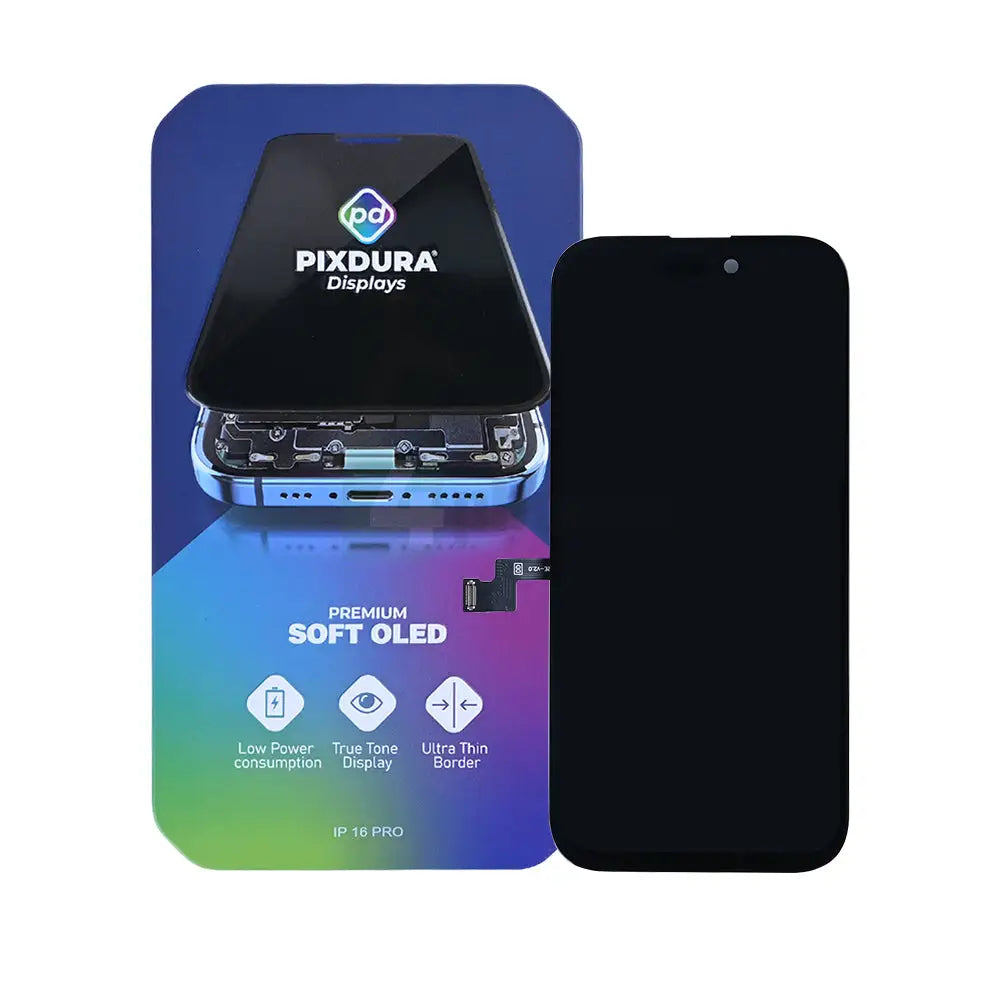 PIXDURA For iPhone 16 Pro Display And Digitizer Soft-OLED Premium (IC Removable) (120Hz)